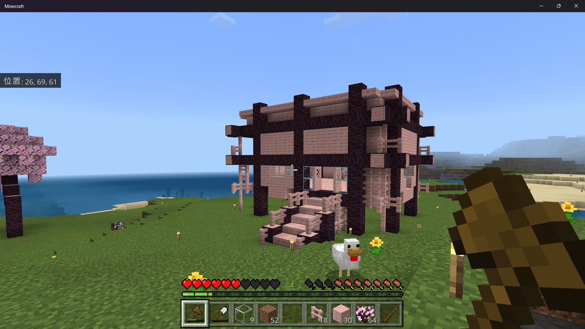 マインクラフトの建築。ダサい